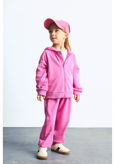 Defacto Kapüşonlu Cepli Fermuarlı Sweatshirt Sweatshirt Hırka Kız Bebek I0589a526aupn467 Pembe-pn467