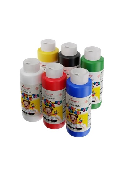 Ana Renkler Parmak Boyası 6'lı Set 6x120ml 12