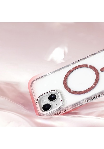 Maks Technology iPhone Uyumlu 14 Kılıf M-safe Şarj Özellikli Mkst Tera Silikon Kapak - Mürdüm