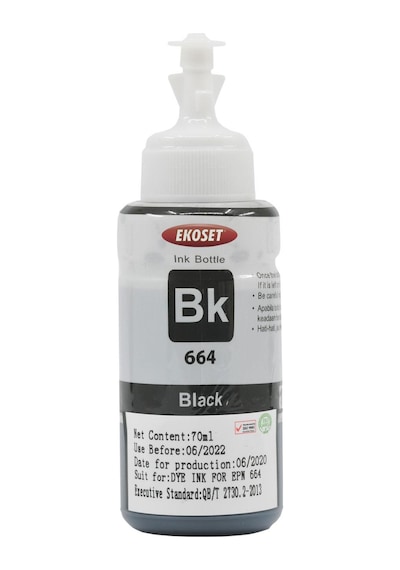 Ekoset Epson L220 Uyumlu Siyah Mürekkep 70 ML
