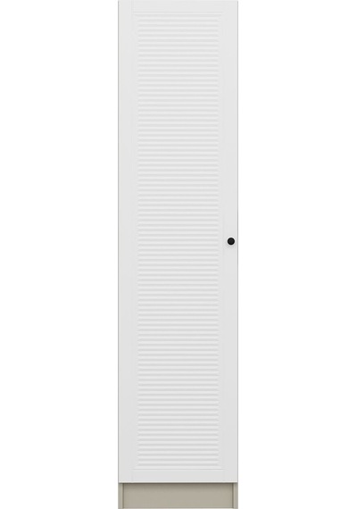 Minar Kale 1 Kapaklı Dolap Mebran Panjur 210cm - Kumtaşı/beyaz - Askılıklı Çok Renkli