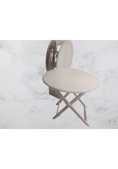 Zigon Sehpa Oval Çanta Ham Kayın Ince Torna Iskelet Itinalı Ahşap