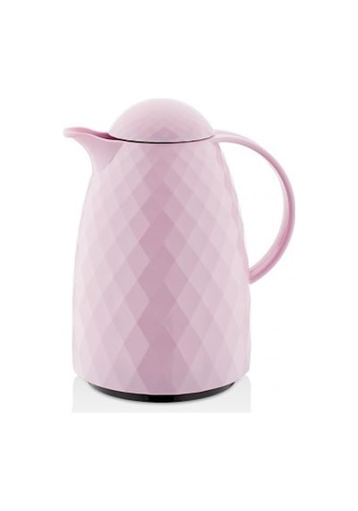 1 Lt Akrilik Soft Pembe Çay Termosu 12 Saat Sıcak 24 Saat Soğuk Beyaz - Şeffaf