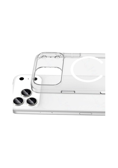 Apple İphone 17 Pro Combo Sert Şeffaf Magsafe Kapak - Şeffaf