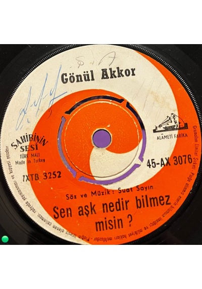 Gönül Akkor - Sokağın Ardındayım / Sen Aşk Nedir Bilmez Misin - Sahibinin Sesi 45'lik