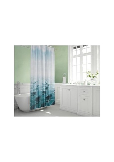 Ayrex Tropik Home Duş Perdesi Küf Tutmaz Polyester Kumaş Banyo Perdesi Tek Kanat Banyo Dekorasyon Perdesi 180x200 Cm Genel