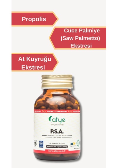 Afye Psa 600 Mg Propolis-Saw Palmetto-At Kuyruğu 120 Kapsül
