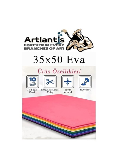 Artlantis Eva 10 Renk 35x50 Cm 1 Paket Düz Eva Süngeri 10 Lu Renkli Eva 35 50 Elişi Okul Öncesi Ana Sınıfı İlk