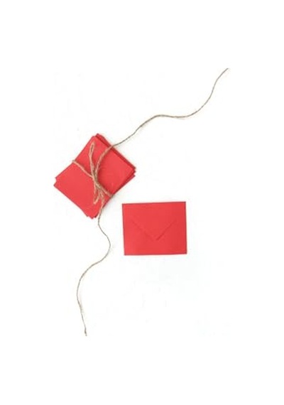 Bimotif Minik Zarf, 7x9 Cm 25 Adet Kırmızı