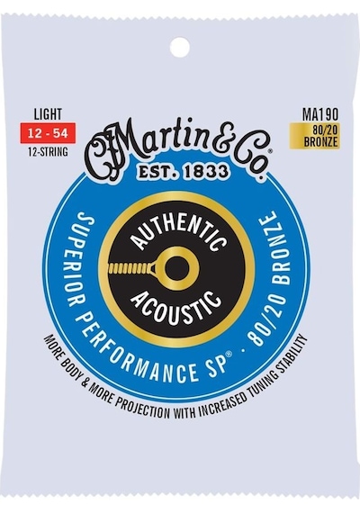 Martin Co Ma190 Sp 80/20 Bronze 12-telli Akustik Gitar Teli Light 12-54