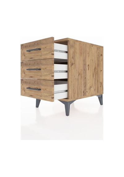 Kronos Komodin 3 Çekmeceli 44x59x64 Çam-çam Çam