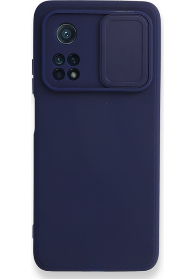 Nettech Xiaomi Mi 10T Uyumlu Kızaklı Kamera Korumalı Arka Koruma Kılıf - Lila Lila