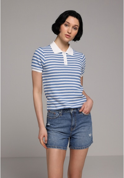 Colin's Colins Mom Fit Yüksel Bel Düz Kadın Mid İndigo Denim Jean Şort Cl1081451 Q1.v1 Dn45060