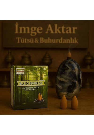 Darshan İncense Rain Forset Geri Akış Tütsü 10 Adet Çok Renkli