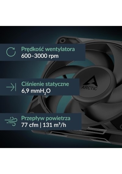 Arctic P12 Pro Pst 120mm 3000rpm 77cfm Yüksek Performans Kasa Fanı