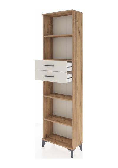 Arges Dolap 4 Raflı 2 Çekmeceli 60x30x221 Çam-aytaşı Çam