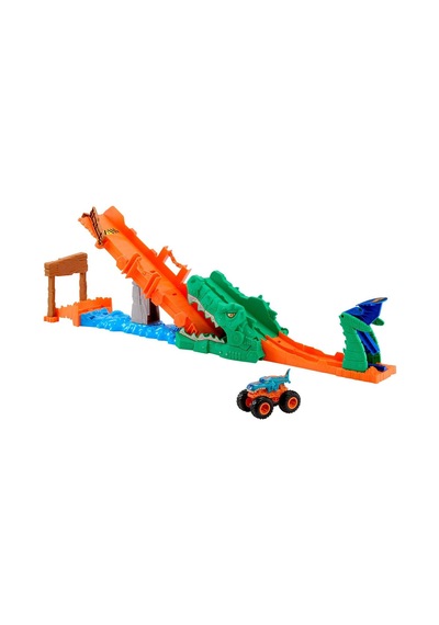 Jjn45 Hot Wheels Monster Trucks Timsahı Devir Oyun Seti Çok Renkli