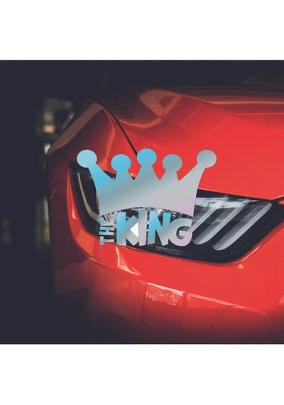 The King Hologram Sticker Folyo