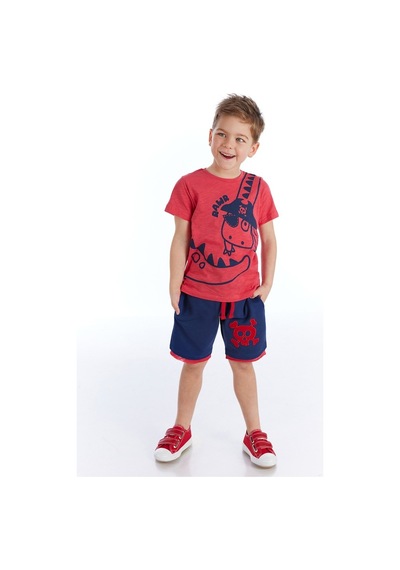 Denokids Korsan Dino Erkek Şort Takım Çok Renkli Denokids Korsan Dino Erkek Şort Takım Çok Renkli
