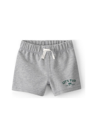 Erkek Bebek Body Şort Set 3 Ay-24 Ay Gri Gri