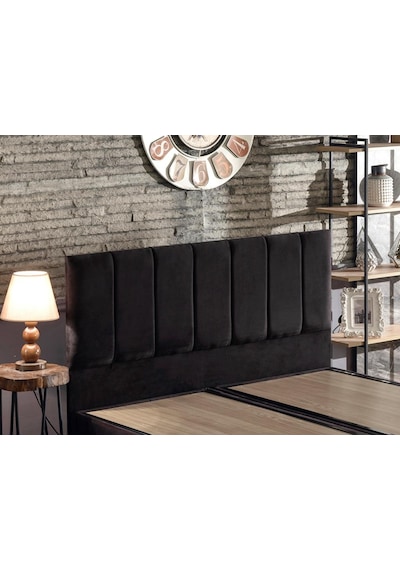 Nironyatak Piano Lite Çift Kişilik Yatak Başlığı - 160 Cm Siyah Kumaş Başlık