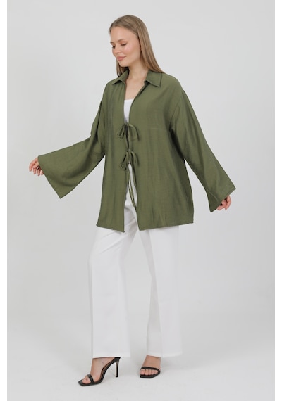 Doğal Viskon Kumaş Cepli Bağcıklı Kadın Kimono 1167 Hafif, Dökümlü, Akışkan, Yazlık Model Haki Doğal Viskon Kumaş Cepli Bağcıklı Kadın Kimono 1167 Hafif, Dökümlü, Akışkan, Yazlık Model Haki