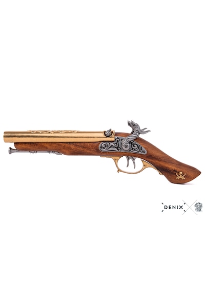 Denix Double Barrel 18th Pirate Pistol 43cm Koleksiyon Obje
