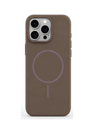 iPhone Uyumlu 15 Pro Max Aura Akıllı Magsafe Animasyonlu Silikon Kılıf Kahverengi