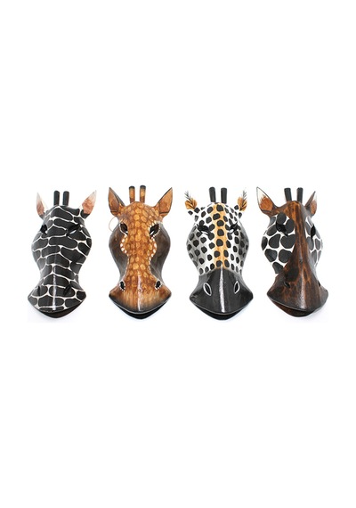 1 Adet Ahşap Duvara Asılan Zebra Maske 20 Cm Ahşap Duvar Dekoru Zebra Mask Wooden Wall Mask
