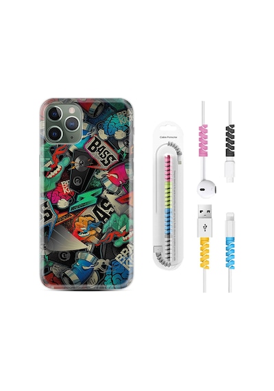 Apple Uyumlu iPhone 12 Pro Kılıf Kablo Koruyuculu Bass 1886
