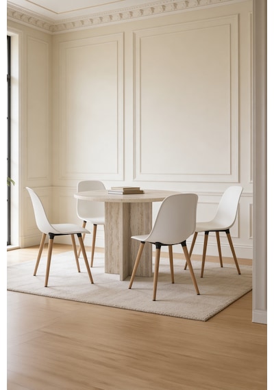 Harmony Sora Oval Masa 90x75x90 Cm Trevi Sadece Masa - Modern Tasarım Antrasit