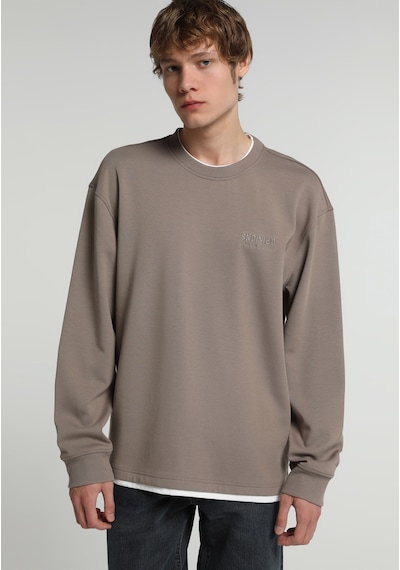 Colin's Colins Regular Fit Yuvarlak Yaka Düz Erkek Kahverengi Sweatshirt Cl1082008 Q1.v2 Tpe Gri