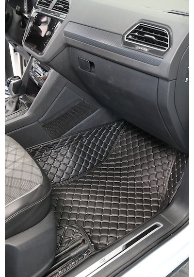 Renault Reno Megane 1 1995-2003 Siyah Üzeri Gri Dikiş 8d Diamond Araca Özel Deri Oto Paspas