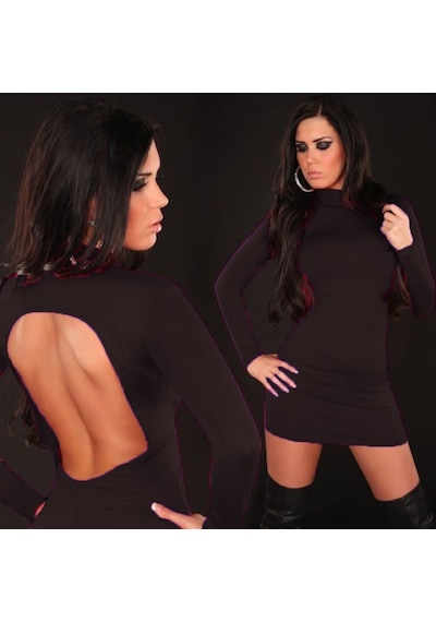 Terry Pau Tp101144 Uzun Kollu Sırtı Açık Mini Elbise Diğer