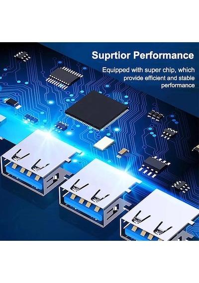 PrimeX PX-TYP5 Ultra Slim 4 Port USB 3.0 Hub Çoklayıcı Gri