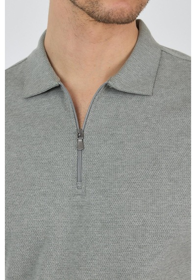 Koyu Yeşil Kısa Kol Düz Suprem Polo Yaka Cepsiz Pamuklu Casual Slim Fit Tişört 1011250164 700 Koyu Yeşil