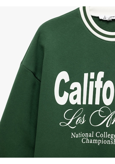 Koton Uzun Kollu Bisiklet Yaka Kolej Baskılı Sweatshirt Yeşil 5sal10577ık Yeşil Koton Uzun Kollu Bisiklet Yaka Kolej Baskılı Sweatshirt Yeşil 5sal10577ık Yeşil
