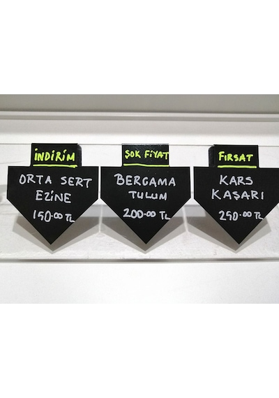 Karatahta Silinebilir Siyah Etiket Cama Tele Asılabilen Geçme