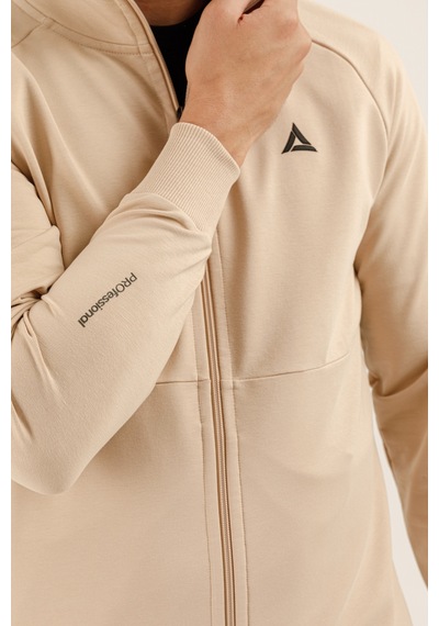 Airlife Saturn Ur7 Pro I Tam Boy Fermuarlı Erkek Kapüşonlu Sweatshirt Bej