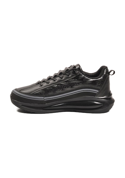 Siyah Memory Foam Lastik Bağcıklı Erkek Sneaker 2250-1 M Siyah