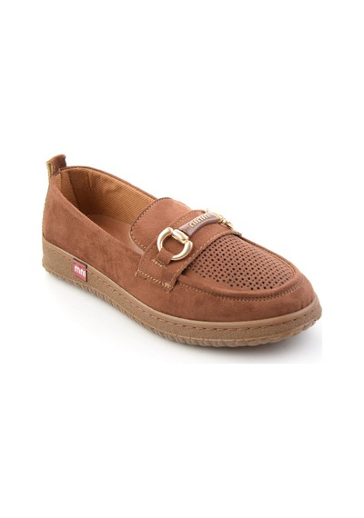 Taba Süet Kadın Loafer Ayakkabı K01536105272
