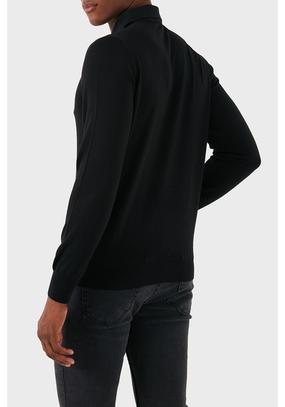 Gran Sasso Erkek Polo Yaka Sweat 57163 14293 099 Siyah Siyah