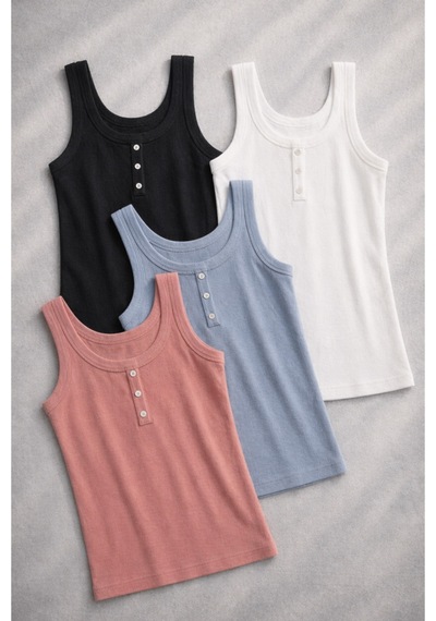 Demirsa Boutique Kadın Kaşkorse Atlet 4 Lü Set Geniş Askılı Pamuklu Esnek Fitilli Atlet Dekoratif Düğmeli Siyah, Beyaz, Gül Kurusu, Mavi Beyaz Demirsa Boutique Kadın Kaşkorse Atlet 4 Lü Set Geniş Askılı Pamuklu Esnek Fitilli Atlet Dekoratif Düğmeli Siyah, Beyaz, Gül Kurusu, Mavi Beyaz