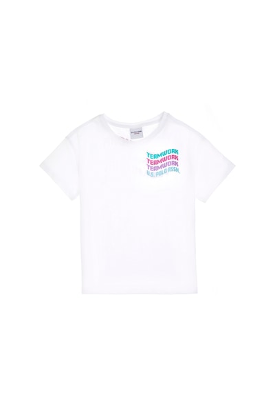 U.s. Polo Assn. Kız Çocuk Beyaz Tişört 50300971-vr013 Beyaz