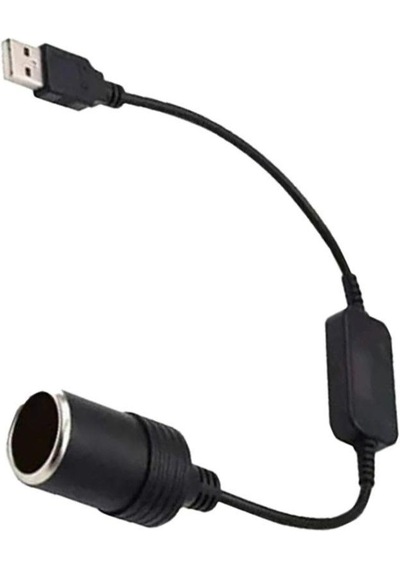 5 volt dişi çakmaklık uzatma kablosu 35 cm
