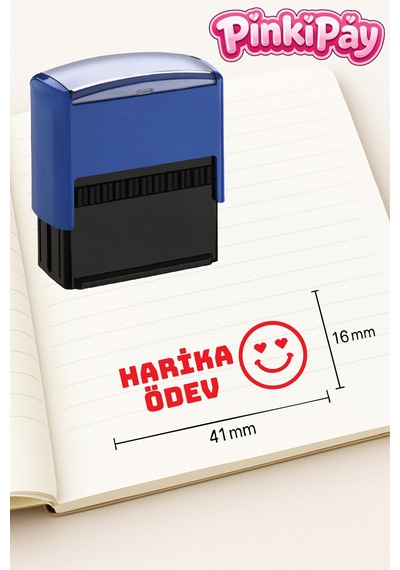 Öğretmen Kaşesi Harika Ödev Kaşesi Kendinden Mürekkepli Kırmızı Baskı Kırmızı