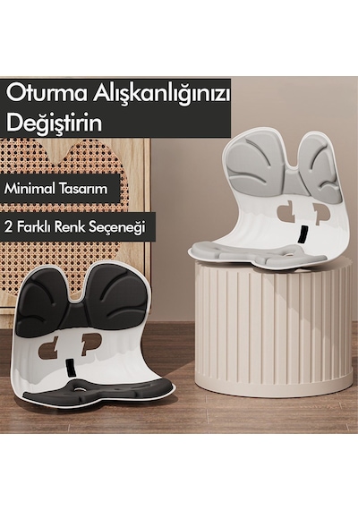 Ergonomik Bel Destekli Oturma Minderi Postür Düzeltici İş Ev Ve Araç Kaymaz Sırt Ve Koltuk Yastığı