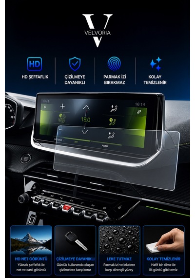 Peugeot 3008 Navigasyon 10 Inç Temperli Nano Anti-broken Ekran Koruyucu