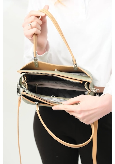Just Polo Kadın Orijinal Ayarlanabilir Askılı Şık El & Omuz Çantası Shoulder Bag Ebat : 25 X 22 Cm Yeşil - Camel 62725995