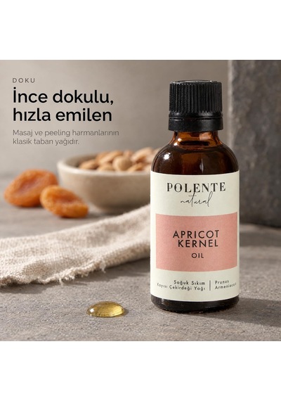 Kayısı Çekirdeği Yağı,%100 Saf, Soğuk Sıkım, 50 Ml